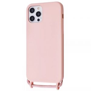 Защитный чехол WAVE Lanyard Case со шнурком для Iphone 12 / 12 Pro – Pink sand