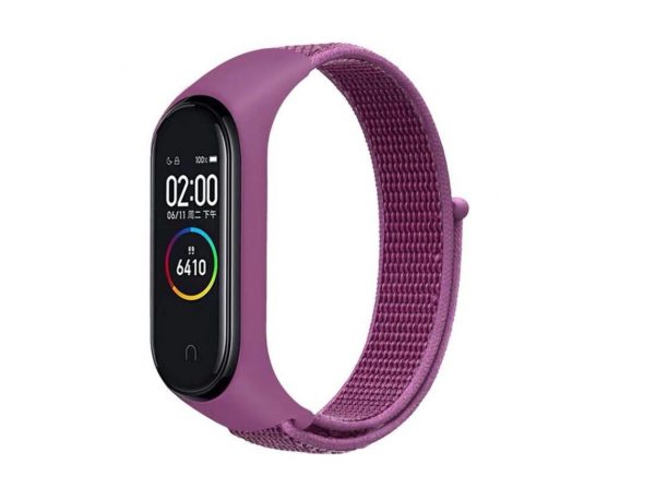 Ремінець Nylon для Xiaomi Mi Band 3/4/5/6 Grape