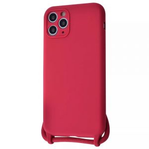 Защитный чехол WAVE Lanyard Case со шнурком для Iphone 11 Pro – Rose red