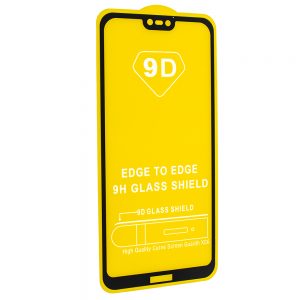 Защитное стекло 9D Full Glue Cover Glass на весь экран для Huawei P20 Lite — Black