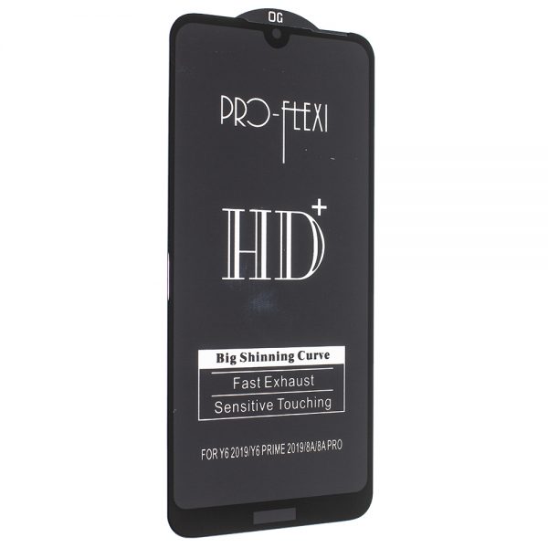 Защитное стекло 3D (5D) PRO-FLEXI HD+ для Huawei Y6 2019 / Y6s / Honor 8A — Black