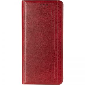 Кожаный чехол-книжка Leather Gelius New для Nokia 3.4 – Red