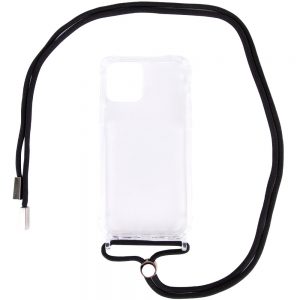 Чехол Crossbody Transparent со шнурком для Iphone 12 Pro Max – Черный