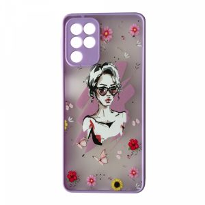 Чехол Gingle Print Case для Samsung Galaxy A22 / M32 / M22 – Girl lilac