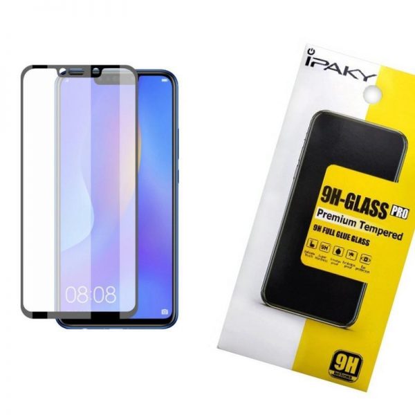 Защитное стекло 3D (5D) Perfect Glass Full Glue Ipaky на весь экран для Huawei P Smart Plus / Nova 3i – Black