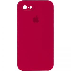 Защитный чехол Silicone Cover 360 Square Full для Iphone 7 / 8 / SE (2020) – Красный / Rose Red