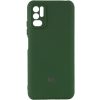 Чохол Silicone Cover Camera для Xiaomi Redmi Note 10 5G / Poco M3 Pro Зелений / Dark green