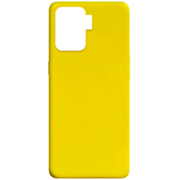 Матовый силиконовый TPU чехол для Oppo Reno 5 Lite – Желтый