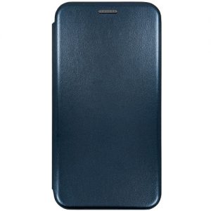 Кожаный чехол-книжка 360 с визитницей для Iphone 6 / 6s – Синий