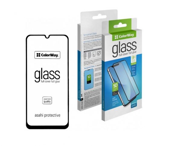 Защитное стекло 3D (5D) ColorWay Full Glue Cover Glass для Samsung Galaxy A20s 2019 (A207) – Black