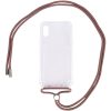 Чохол Crossbody Transparent зі шнурком для Iphone X / XS Блідно-коричневий