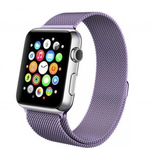 Ремешек Миланская петля Milanese Loop для Apple Watch 42 mm / 44 mm / 45 mm / 49 mm – Light purple