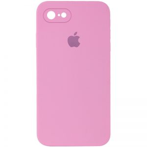 Защитный чехол Silicone Cover 360 Square Full для Iphone 7 / 8 / SE (2020) – Розовый / Light pink