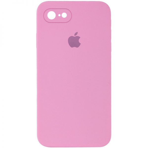 Чохол Silicone Case Square для Iphone 7 / 8 / SE 2020 Рожевий / Light pink