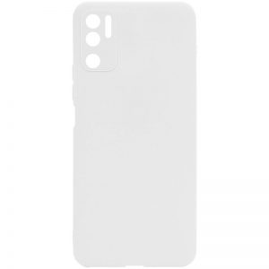 Матовый силиконовый чехол с защитой камеры для Xiaomi Redmi Note 10 5G / Poco M3 Pro – Белый / White