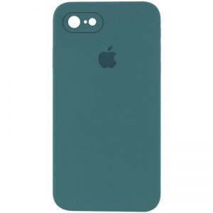 Защитный чехол Silicone Cover 360 Square Full для Iphone 7 / 8 / SE (2020) – Зеленый / Pine green