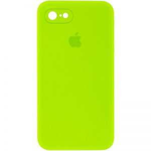 Защитный чехол Silicone Cover 360 Square Full для Iphone 7 / 8 / SE (2020) – Салатовый / Neon green