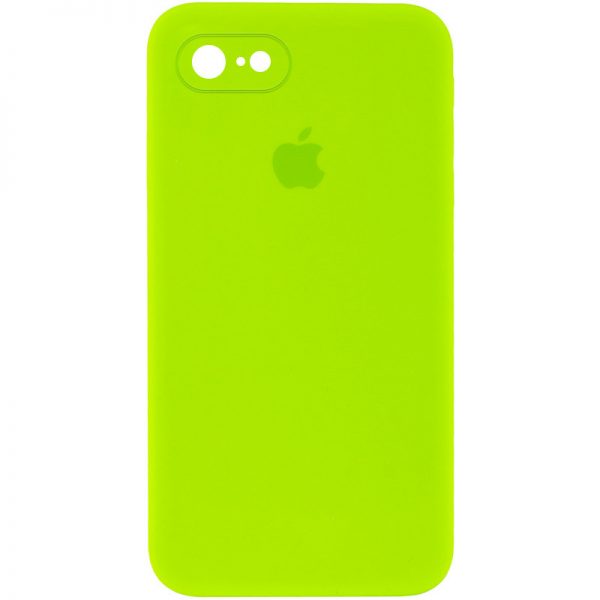 Чохол Silicone Case Square для Iphone 7 / 8 / SE 2020 Салатовий / Neon green