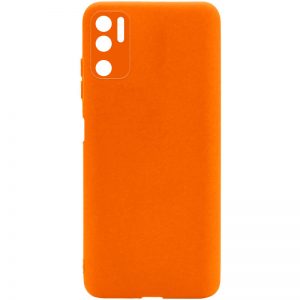 Матовый силиконовый чехол с защитой камеры для Xiaomi Redmi Note 10 5G / Poco M3 Pro – Оранжевый / Orange