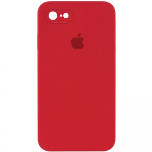 Защитный чехол Silicone Cover 360 Square Full для Iphone 7 / 8 / SE (2020) – Красный / Camellia