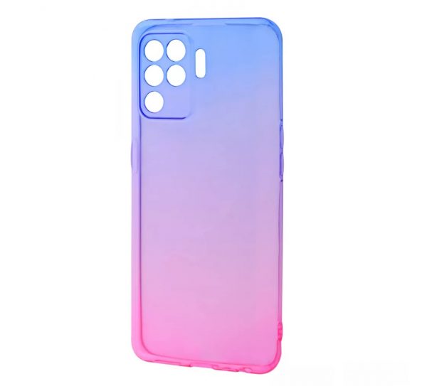 Чехол TPU Gradient Design для Oppo Reno 5 Lite – Blue / Pink