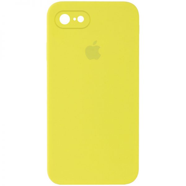 Чохол Silicone Case Square для Iphone 7 / 8 / SE 2020 Жовтий / Bright Yellow