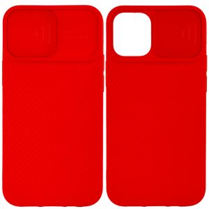 Чехол Camshield Square TPU со шторкой для камеры для Iphone 12 Pro Max – Красный