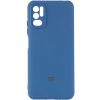 Чохол Silicone Cover Camera для Xiaomi Redmi Note 10 5G / Poco M3 Pro Синій / Navy blue