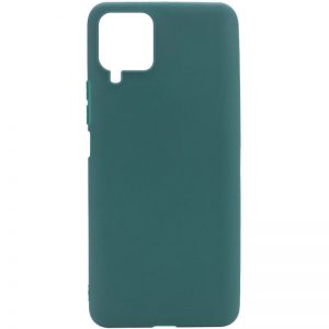 Матовый силиконовый TPU чехол для Samsung Galaxy A22 / M32 / M22 – Зеленый / Forest green