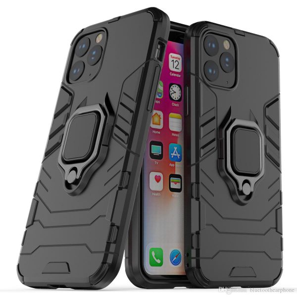 Ударопрочный чехол Transformer Ring под магнитный держатель для Iphone 12 Pro Max – Black