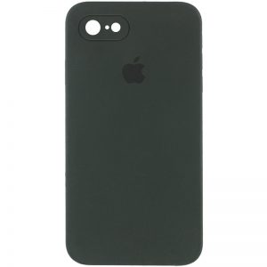 Защитный чехол Silicone Cover 360 Square Full для Iphone 7 / 8 / SE (2020) – Зеленый / Black Green