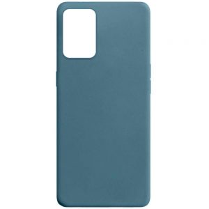 Матовый силиконовый TPU чехол для Oppo A74 – Синий / Powder Blue