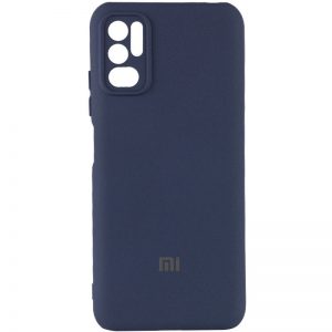 Чохол Silicone Cover Camera для Xiaomi Redmi Note 10 5G / Poco M3 Pro Темно-синій / Midnight blue