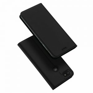 Чехол-книжка Dux Ducis с карманом для Motorola Moto E6 Play — Черный