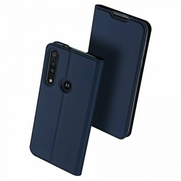Чехол-книжка Dux Ducis с карманом для Motorola One Macro / Moto G8 Play — Синий
