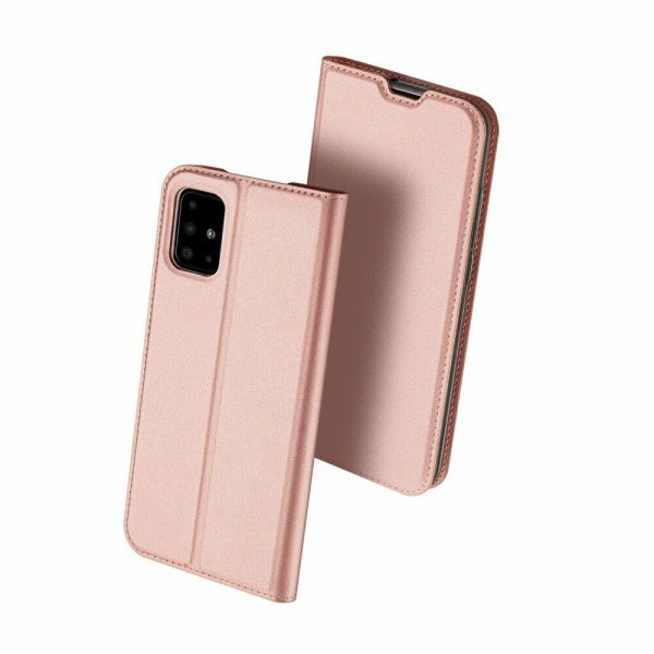 Чехол-книжка Dux Ducis с карманом для Samsung Galaxy A71 — Rose Gold