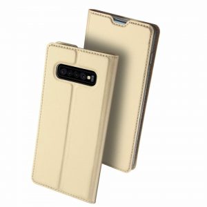 Чехол-книжка Dux Ducis с карманом для Samsung Galaxy S10 Plus (G975) — Золотой