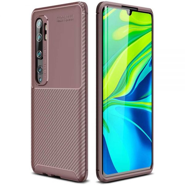 Чохол Kaisy Сarbon для Xiaomi Mi Note 10 / 10 Pro Brown