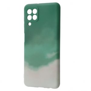Чехол WAVE Watercolor Case для Samsung Galaxy A22 / M32 / M22 – Dark green / Gray