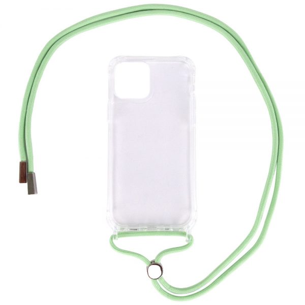 Чохол Crossbody Transparent зі шнурком для Iphone 12 Pro Max М’ятний