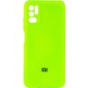 Чохол Silicone Cover Camera для Xiaomi Redmi Note 10 5G / Poco M3 Pro Салатовий / Neon green