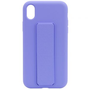 Чехол Silicone Case Hand Holder с микрофиброй для Iphone XS Max – Сиреневый / Dasheen