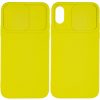 Чехол Camshield Square TPU со шторкой для камеры для Iphone XS Max – Желтый