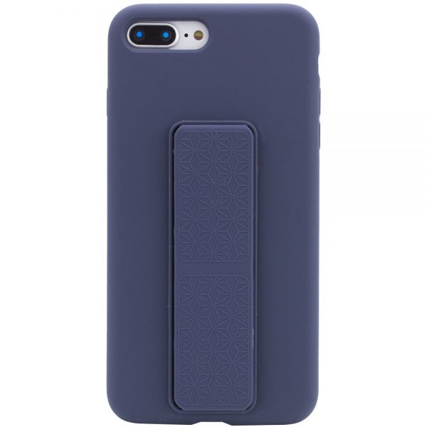 Чехол Silicone Case Hand Holder с микрофиброй для Iphone 7 Plus / 8 Plus – Темно-синий / Midnight blue