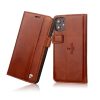 Чохол-книжка з натуральної шкіри Pierre CarDin для Iphone 11 Темно-коричневий