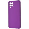 Чехол Silicone Case WAVE Full с микрофиброй для Samsung Galaxy A22 / M32 / M22 – Dark purple