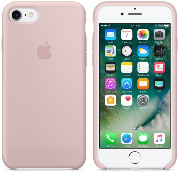 Оригинальный чехол Silicone case + HC для Iphone 7 / 8 / SE (2020) – Pink sand
