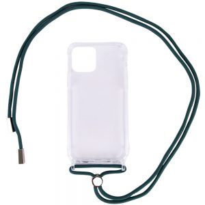 Чехол Crossbody Transparent со шнурком для Iphone 12 Pro / 12 – Зеленый / Forest green