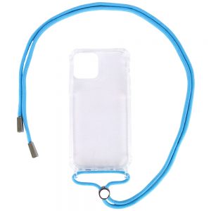 Чехол Crossbody Transparent со шнурком для Iphone 11 Pro – Голубой