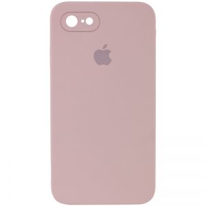 Защитный чехол Silicone Cover 360 Square Full для Iphone 7 / 8 / SE (2020) – Розовый / Pink Sand
